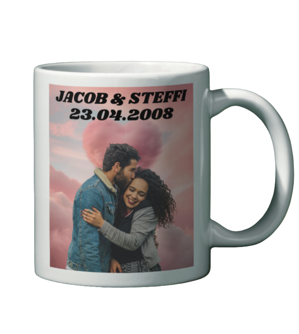 Lila Wolken Tasse - personalisiert by HerzHenkel