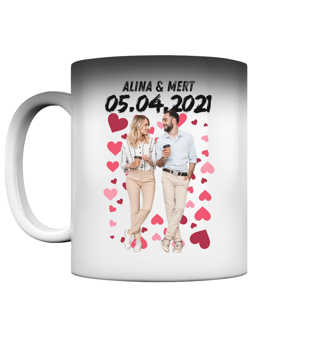 Voller Liebe - personalisiert by HerzHenkel  - Zaubertasse