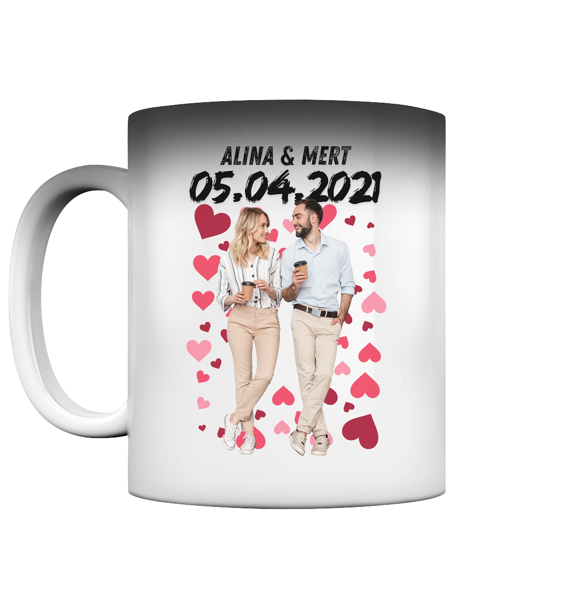 Voller Liebe - personalisiert by HerzHenkel  - Zaubertasse