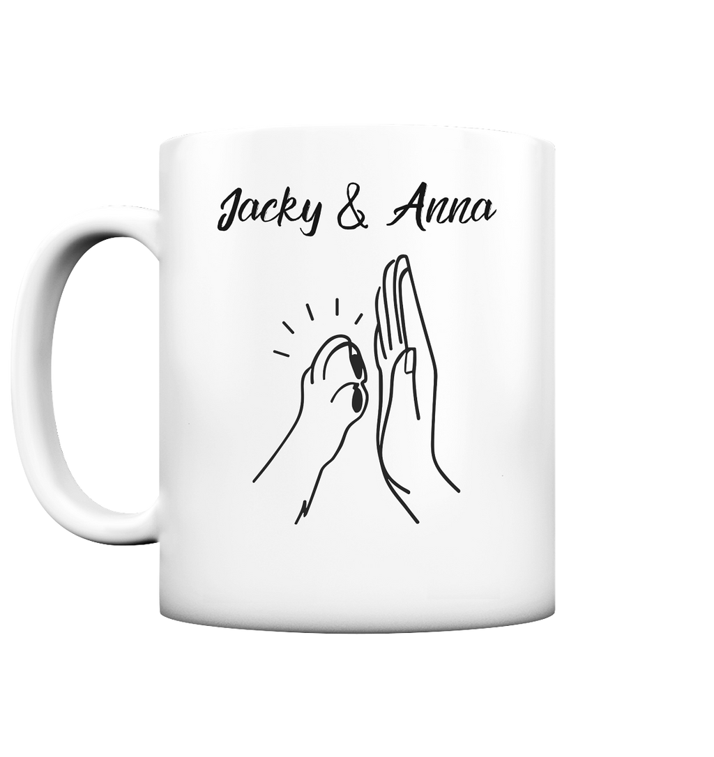 Pfote und Hand Tasse