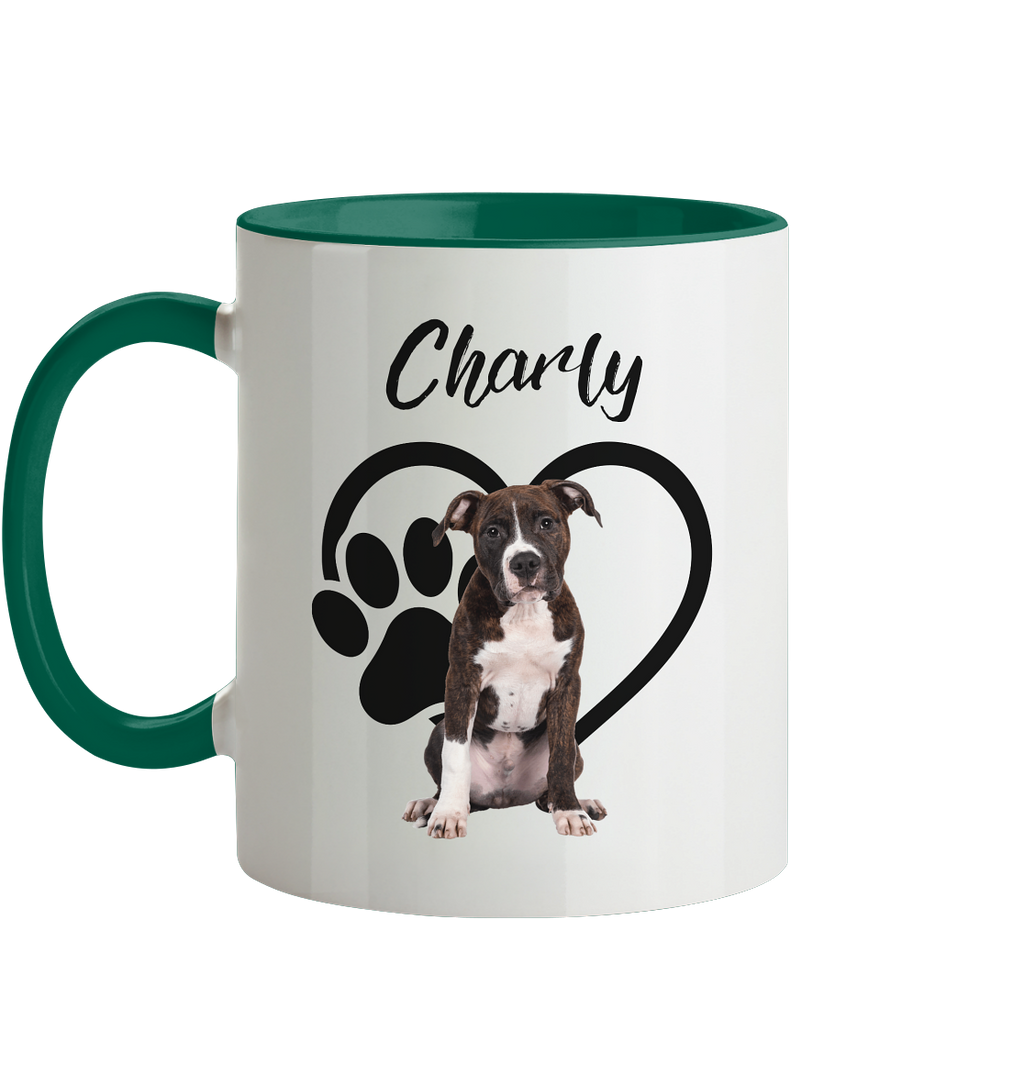 Herzpfote Tasse - zweifarbig