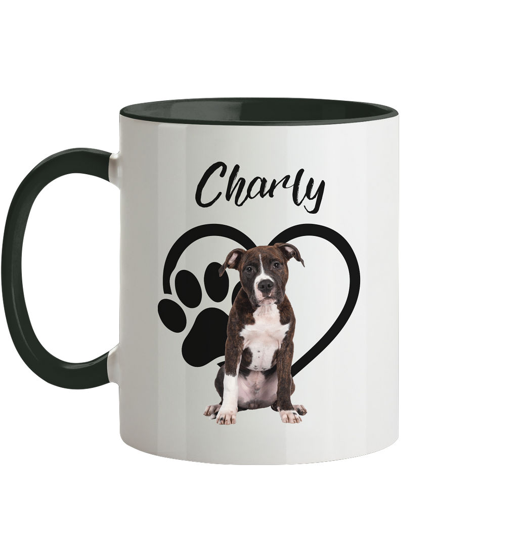 Herzpfote Tasse - zweifarbig