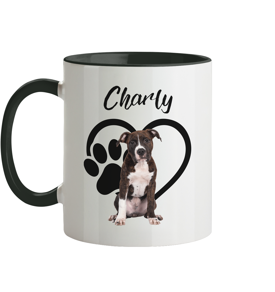 Herzpfote Tasse - zweifarbig
