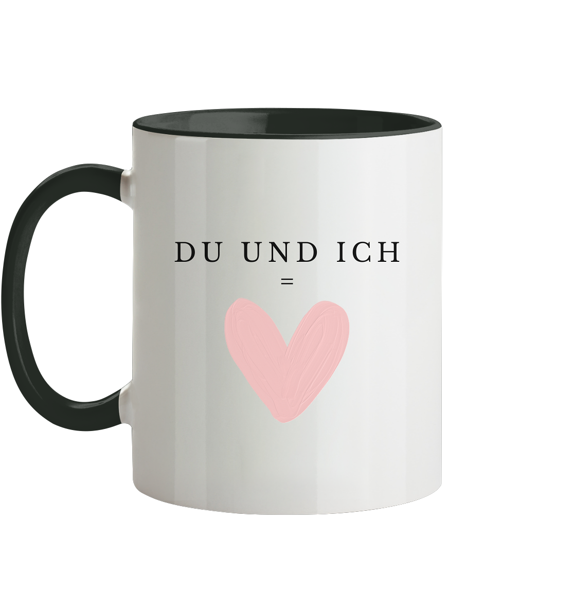 Du &  Ich Tasse - Herzhenkel© - Tasse zweifarbig