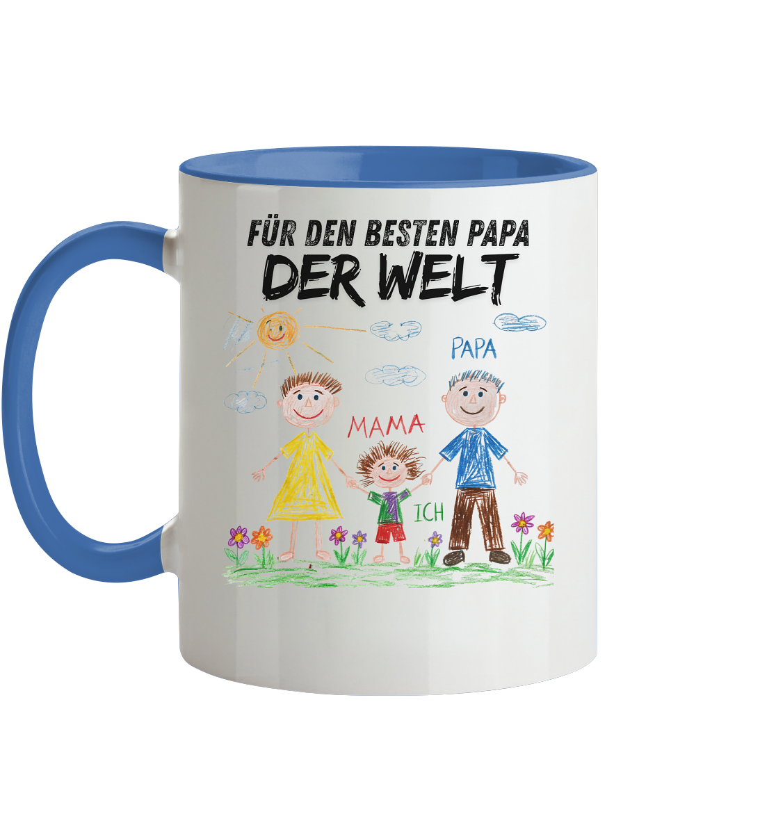 Kinderzeichnung Tasse - Zweifarbig