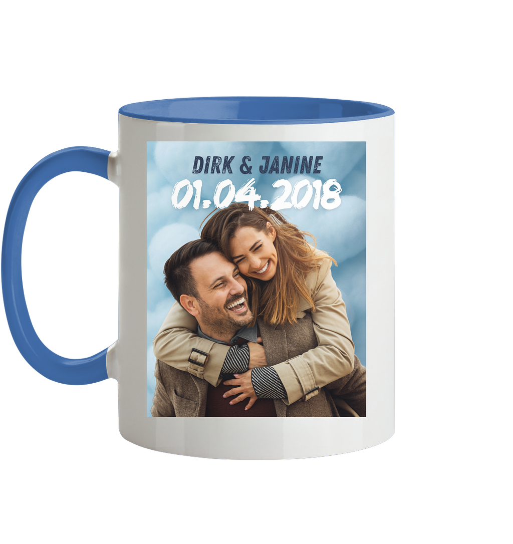 Blauer Traum - Tasse zweifarbig