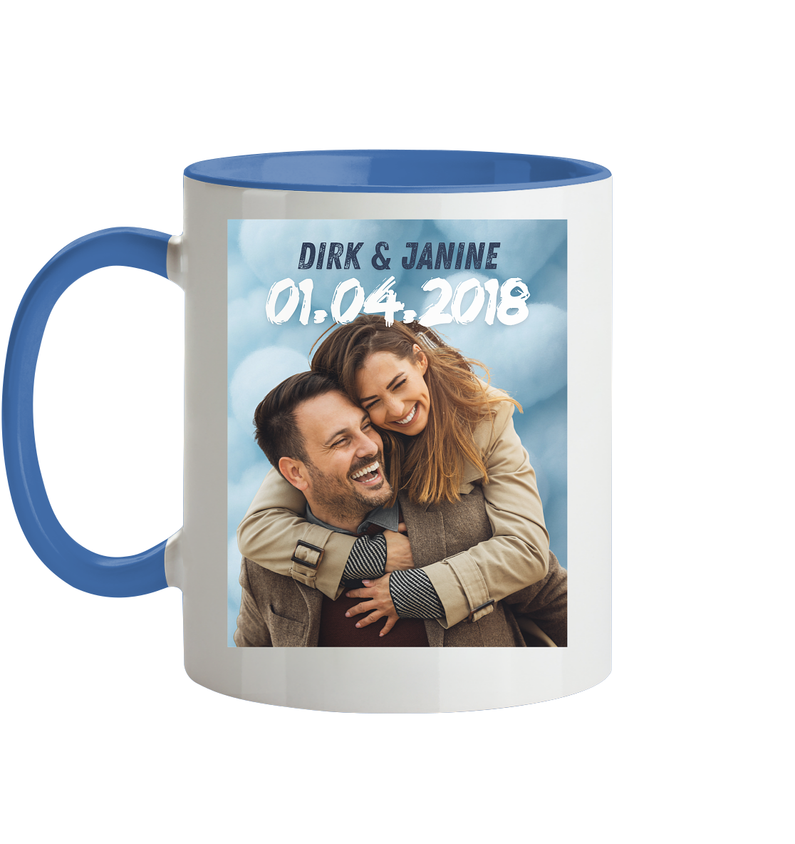 Blauer Traum - Tasse zweifarbig