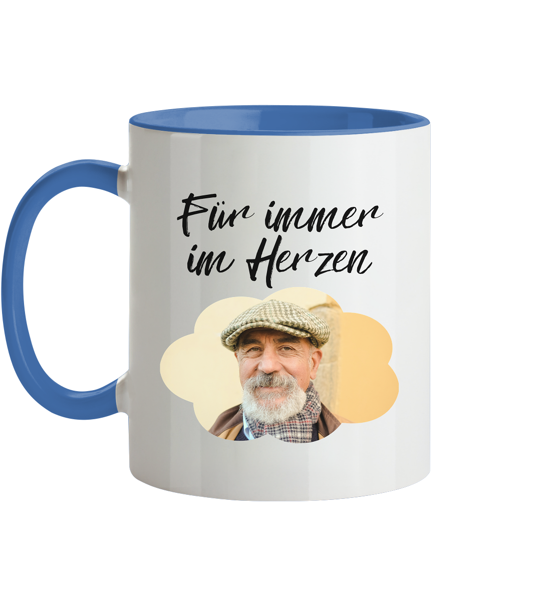 Für immer bei uns Tasse - zweifarbig Herzhenkel©