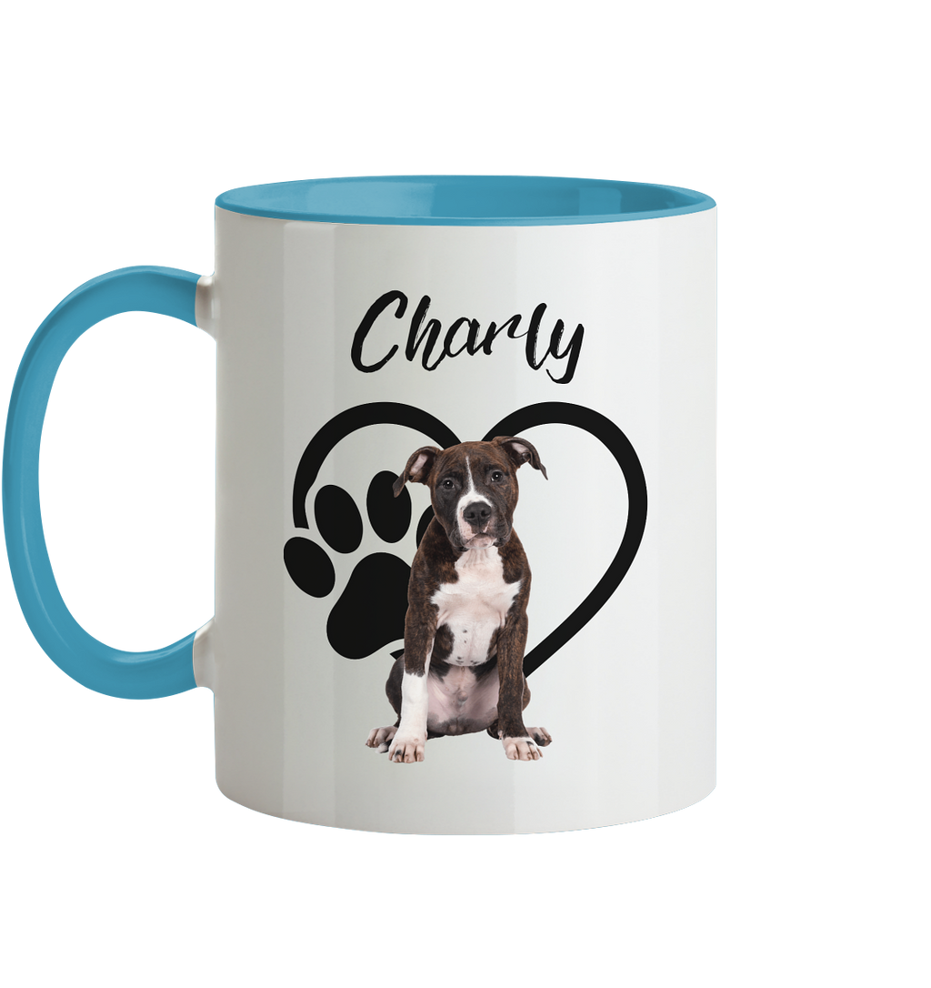 Herzpfote Tasse - zweifarbig