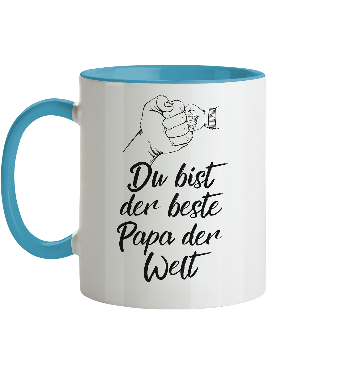 Bester Papa der Welt - Herzhenkel© zweifarbig