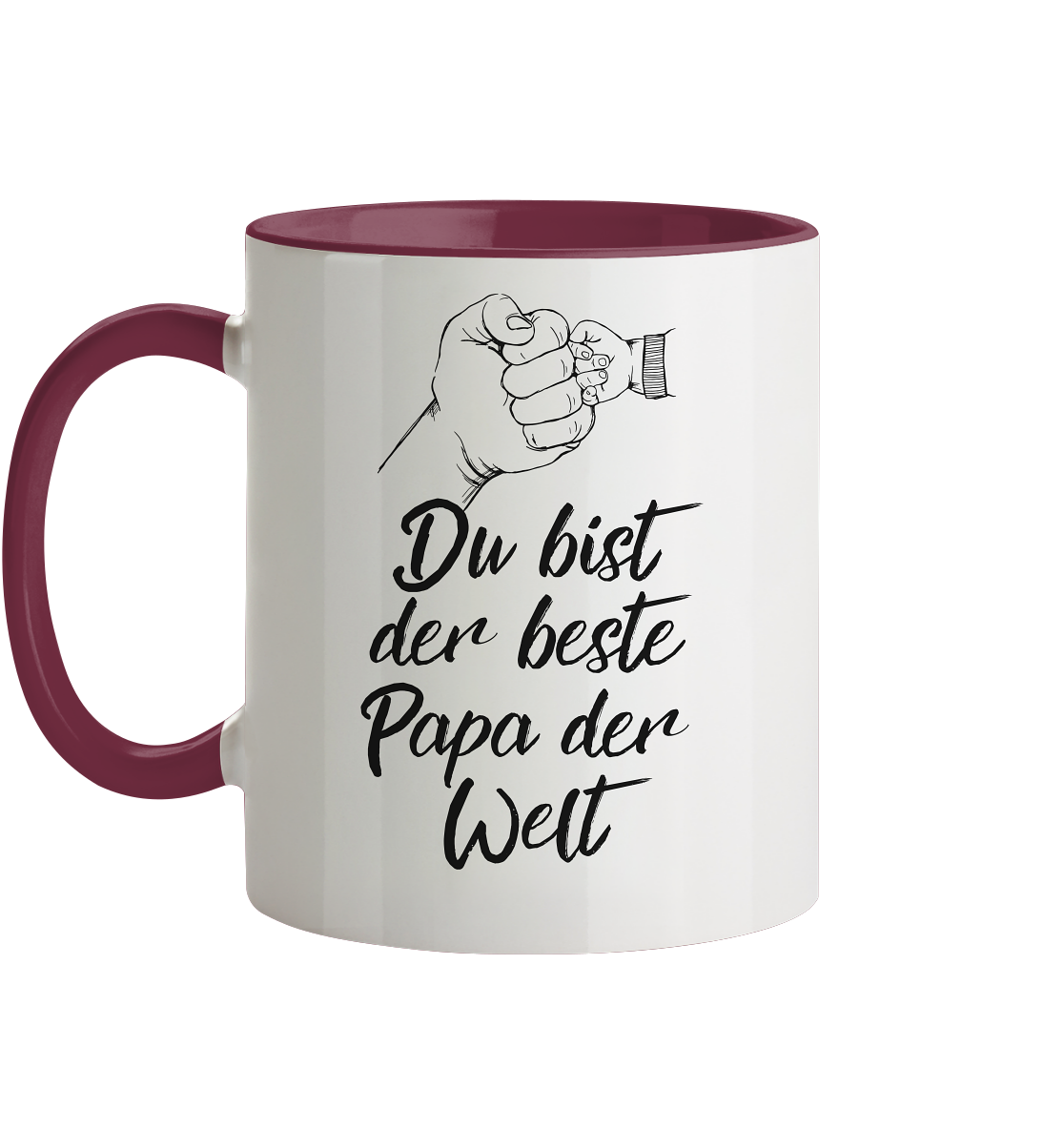 Bester Papa der Welt - Herzhenkel© zweifarbig