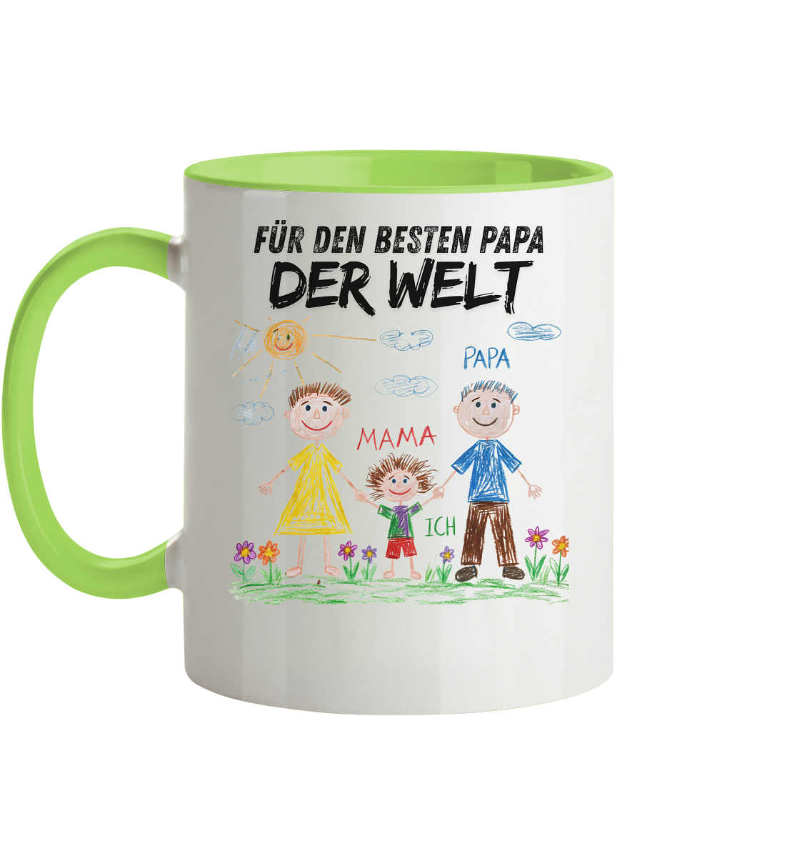 Kinderzeichnung Tasse - Zweifarbig