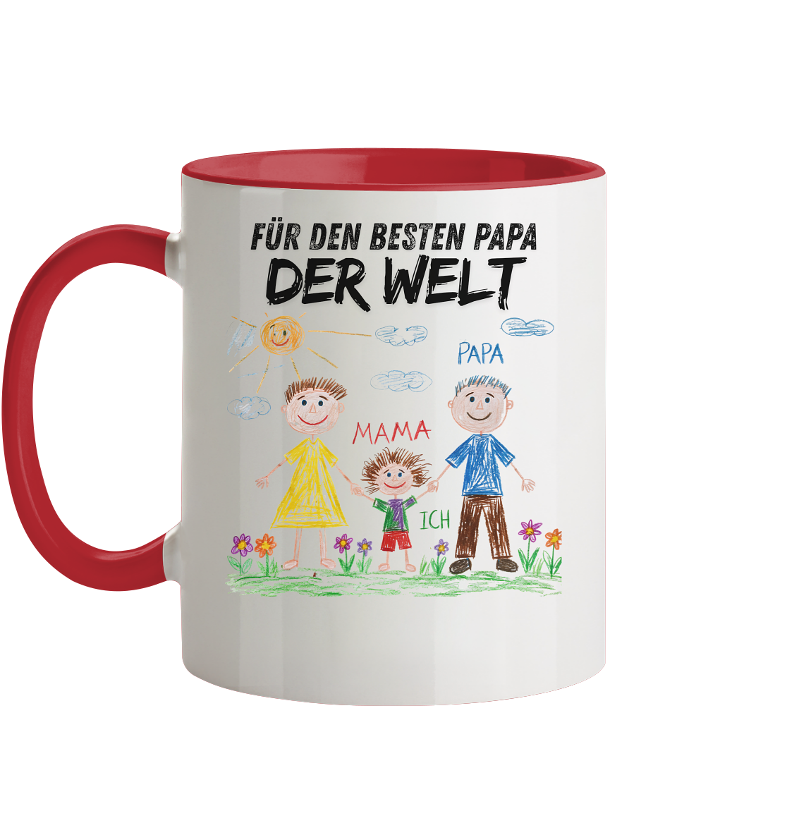 Kinderzeichnung Tasse - Zweifarbig