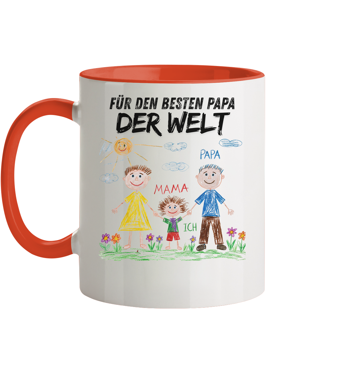Kinderzeichnung Tasse - Zweifarbig