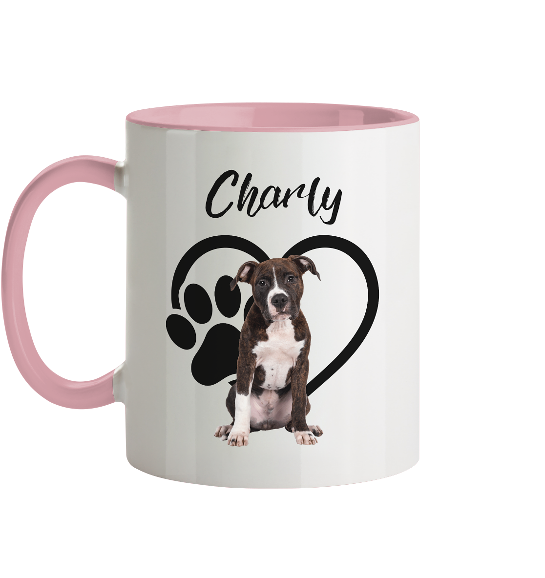 Herzpfote Tasse - zweifarbig