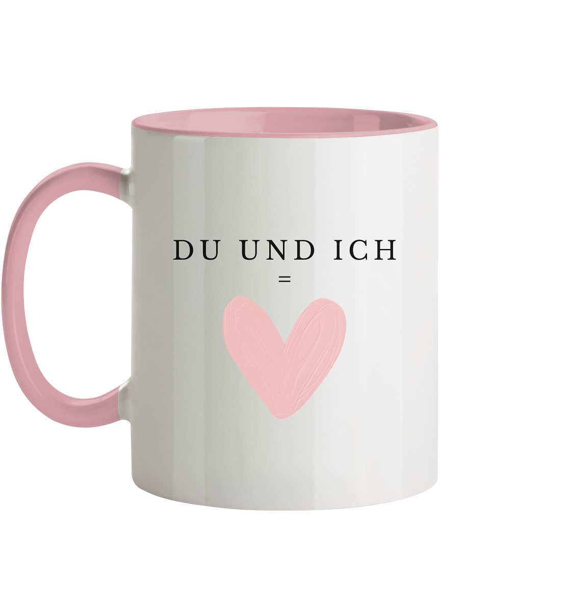 Du &  Ich Tasse - Herzhenkel© - Tasse zweifarbig