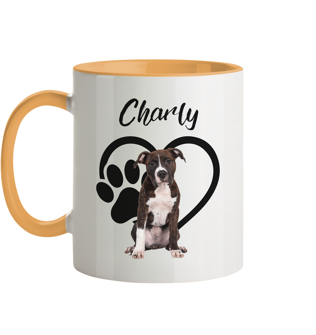 Herzpfote Tasse - zweifarbig