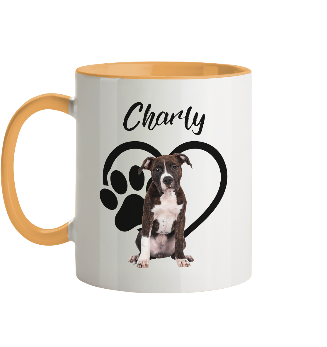 Herzpfote Tasse - zweifarbig