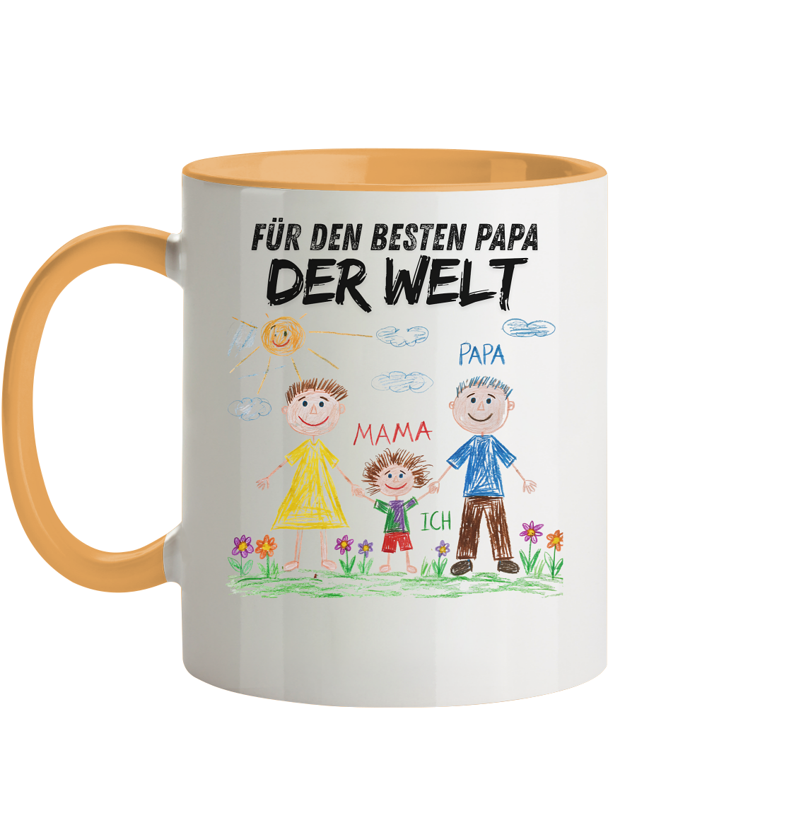 Kinderzeichnung Tasse - Zweifarbig