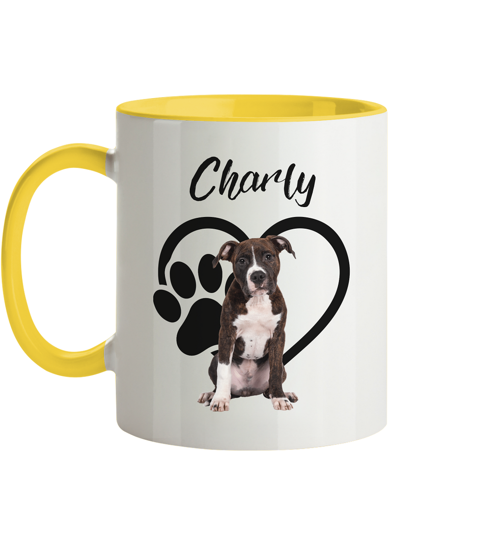 Herzpfote Tasse - zweifarbig