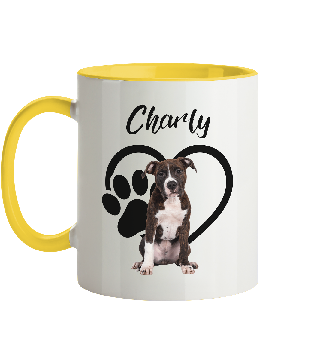 Herzpfote Tasse - zweifarbig