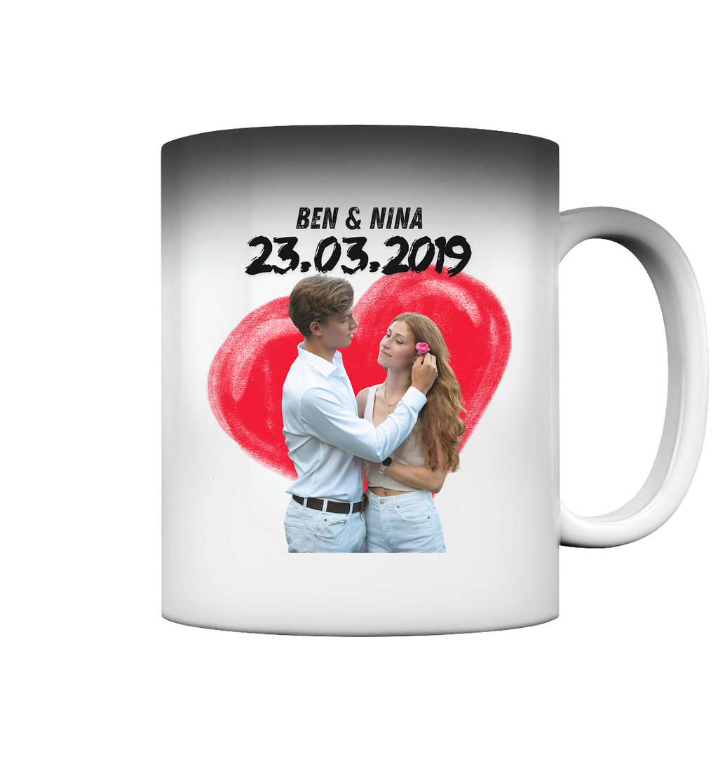 Herz Rot - Personalisierte Zaubertasse by HerzHenkel