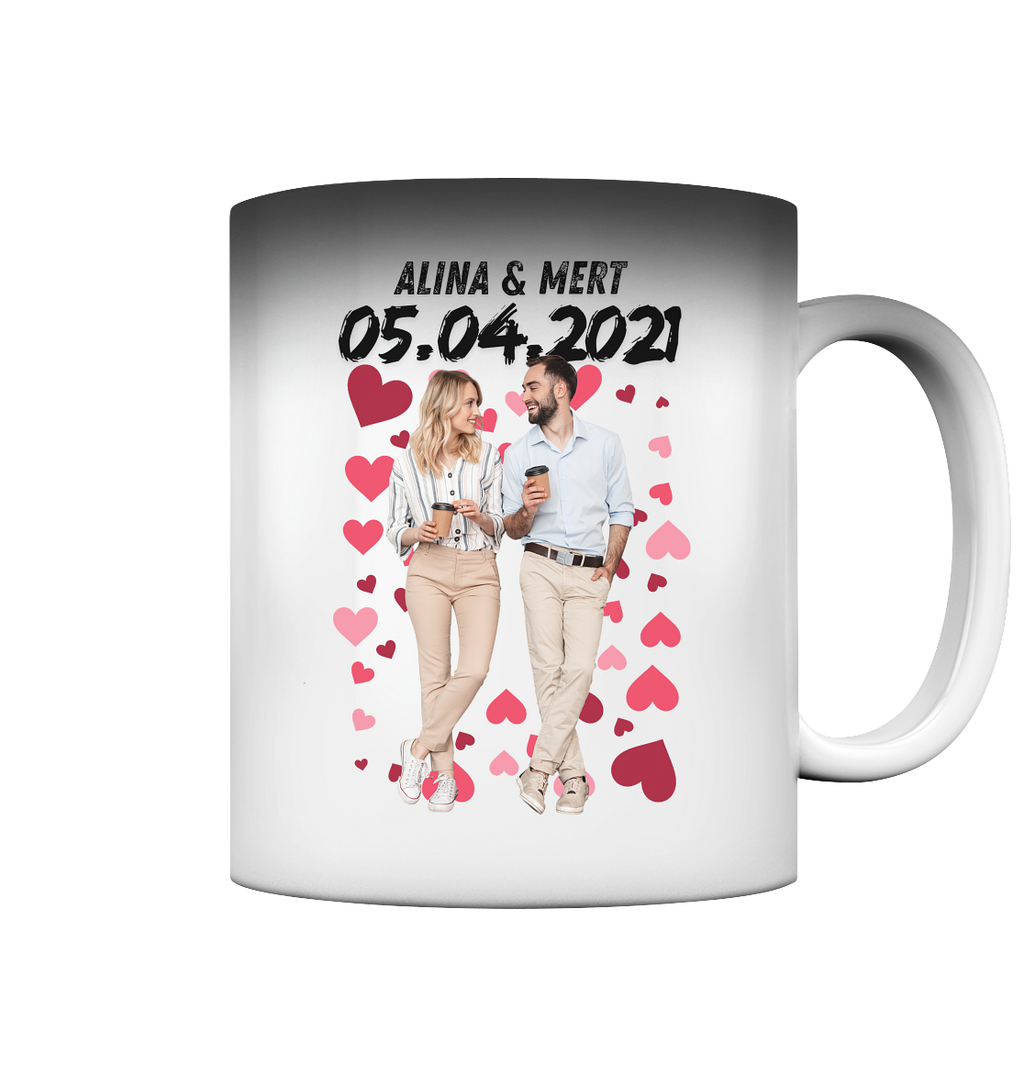 Voller Liebe - personalisiert by HerzHenkel  - Zaubertasse