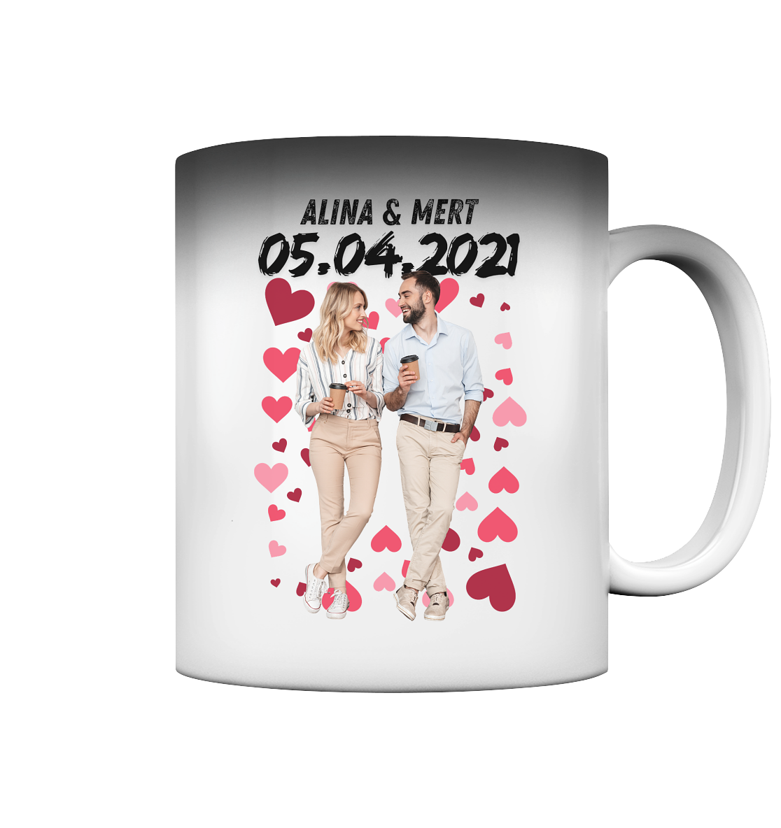 Voller Liebe - personalisiert by HerzHenkel  - Zaubertasse