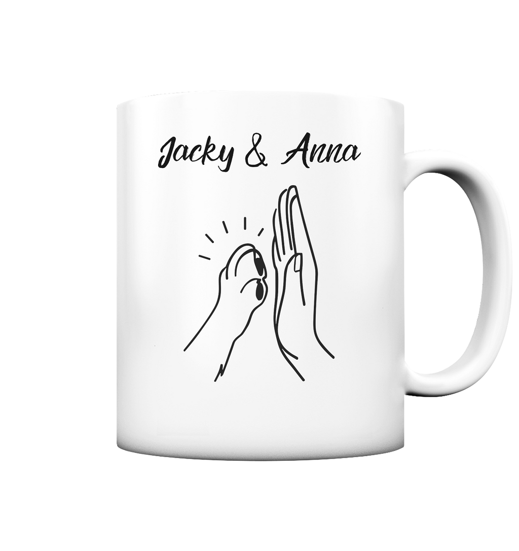 Pfote und Hand Tasse