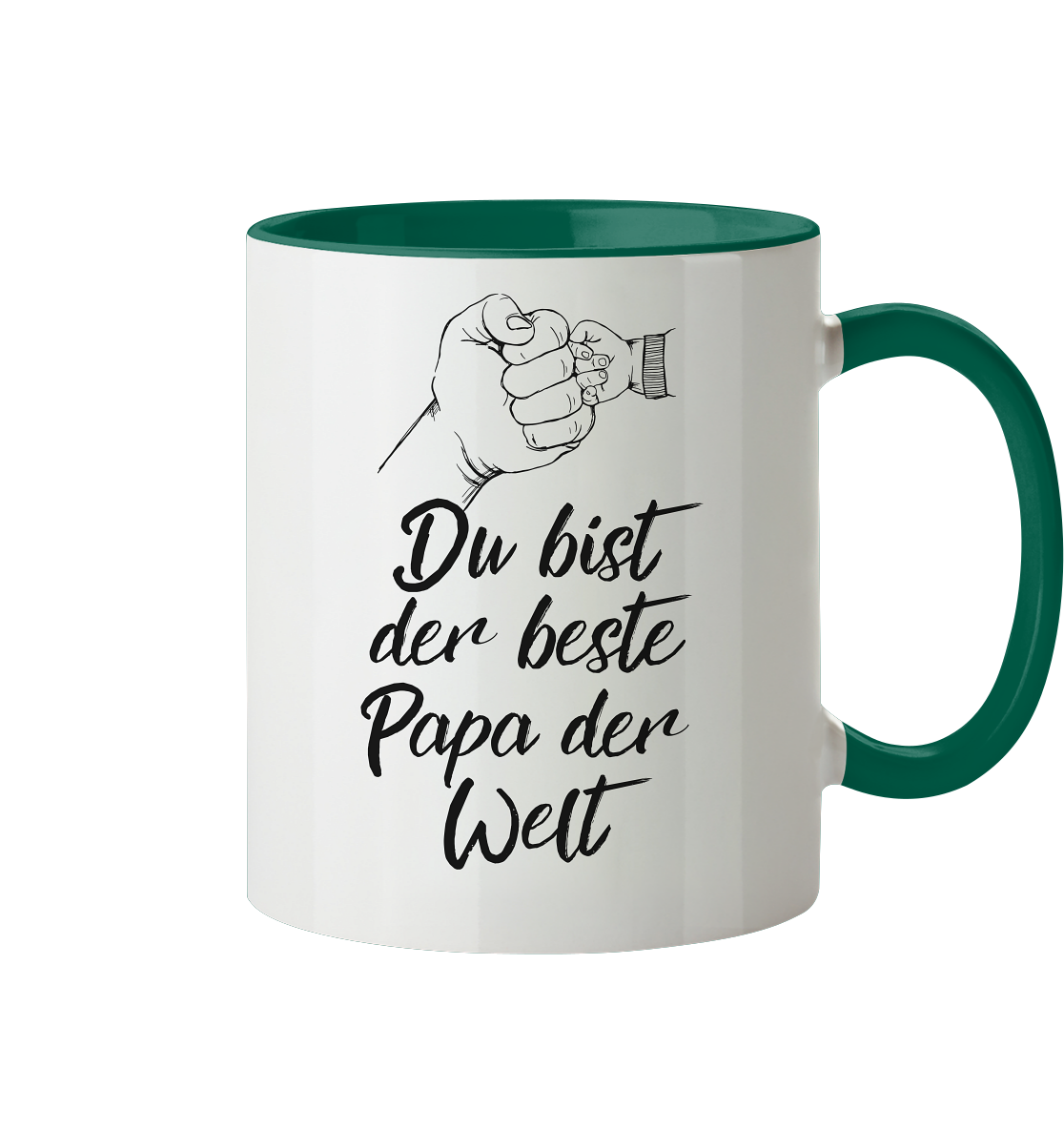 Bester Papa der Welt - Herzhenkel© zweifarbig