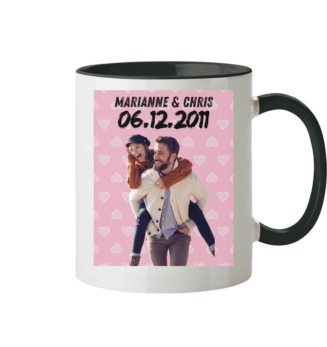 Rosa Traum Tasse  - zweifarbig