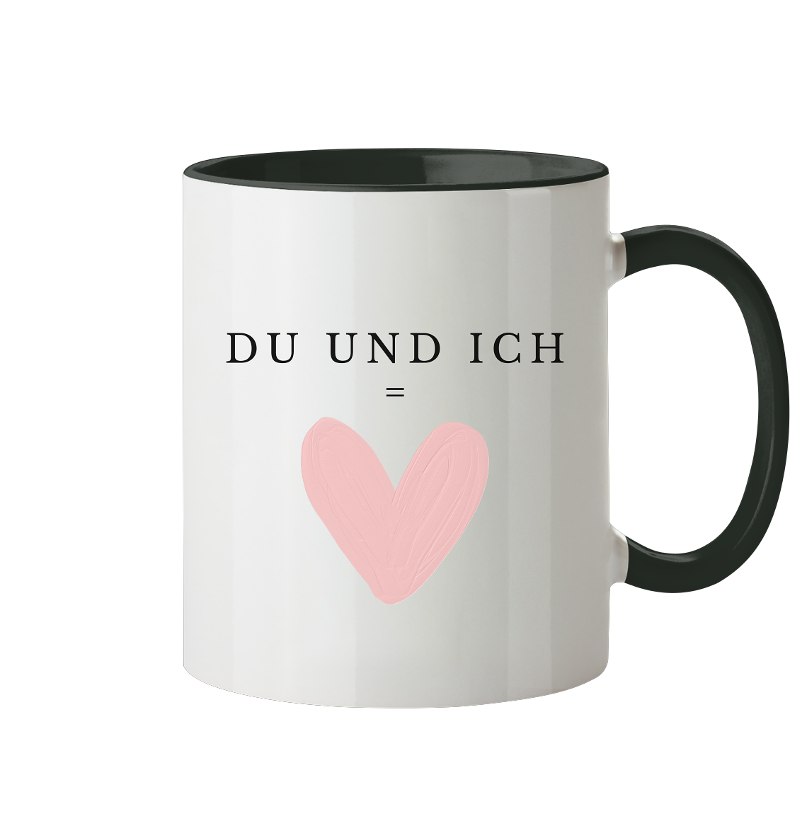 Du &  Ich Tasse - Herzhenkel© - Tasse zweifarbig