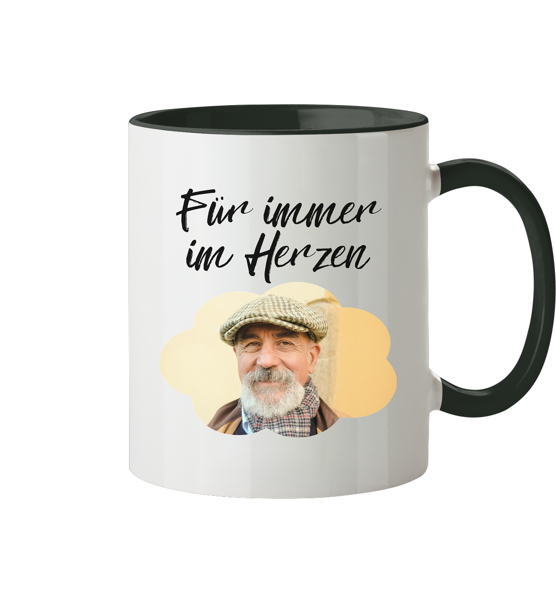 Für immer bei uns Tasse - zweifarbig Herzhenkel©