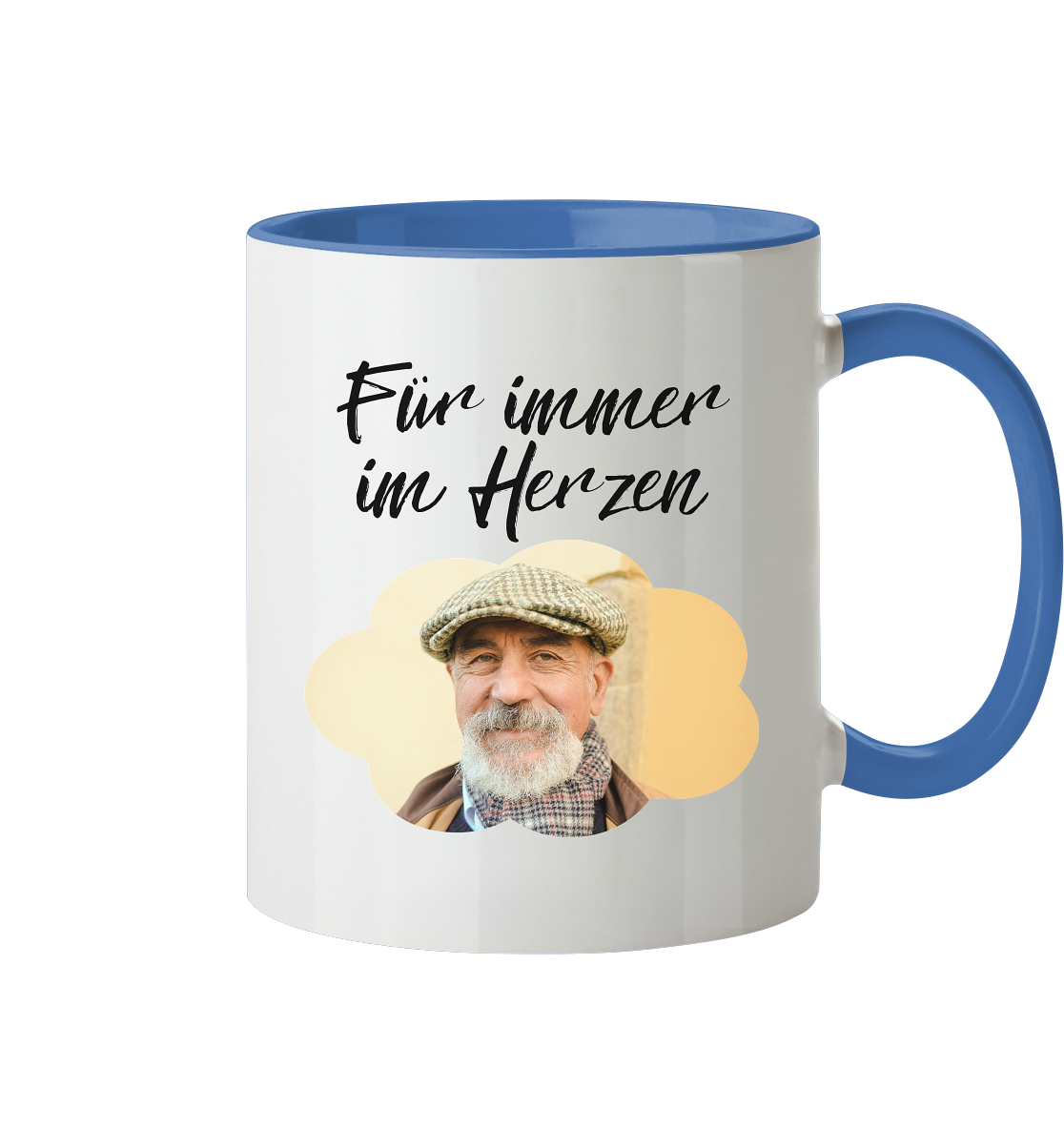 Für immer bei uns Tasse - zweifarbig Herzhenkel©