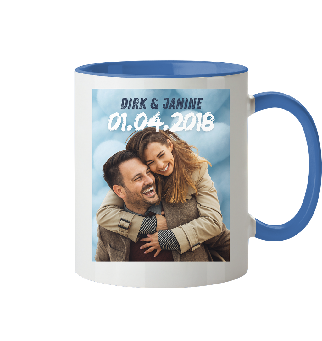 Blauer Traum - Tasse zweifarbig