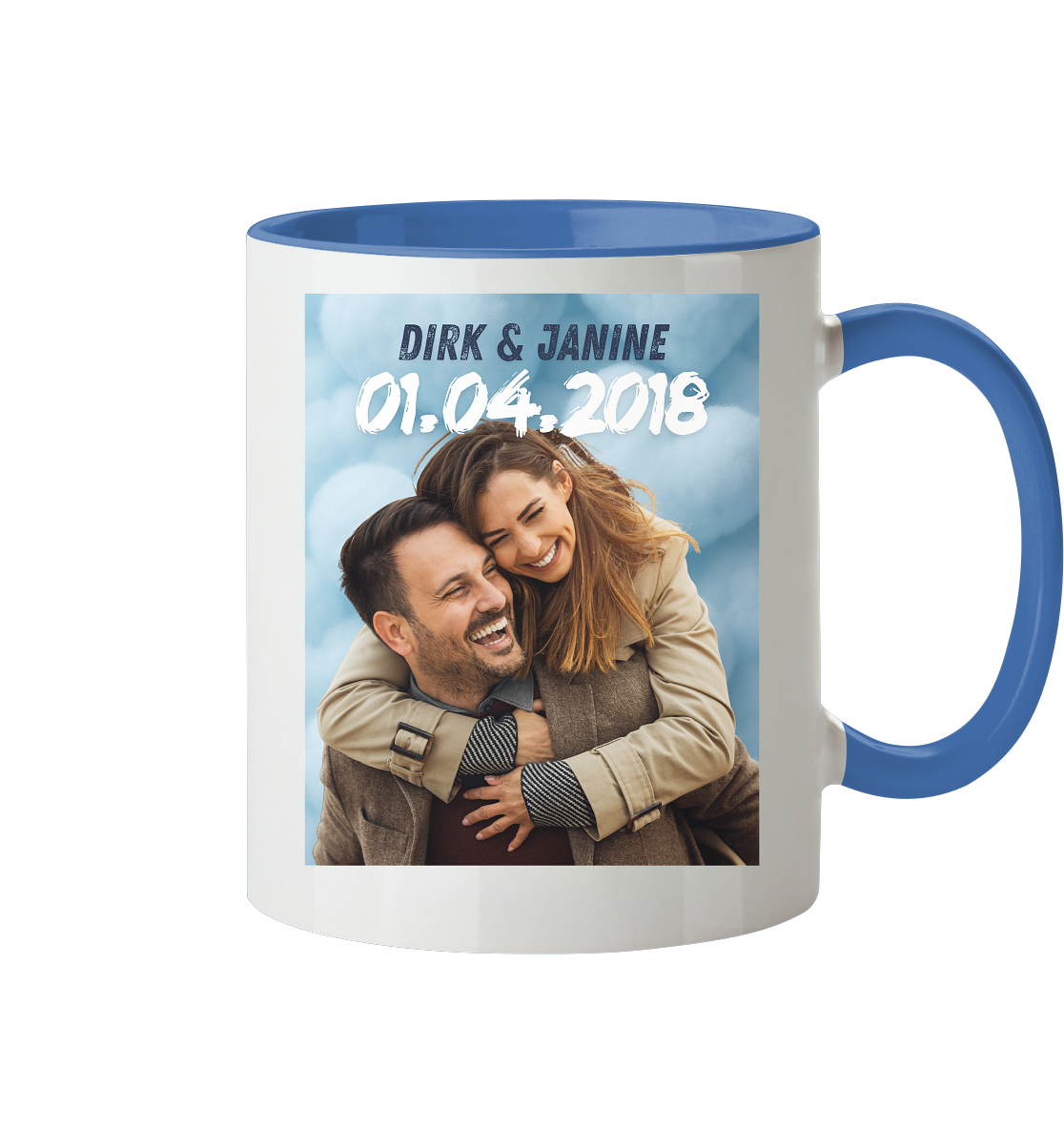 Blauer Traum - Tasse zweifarbig