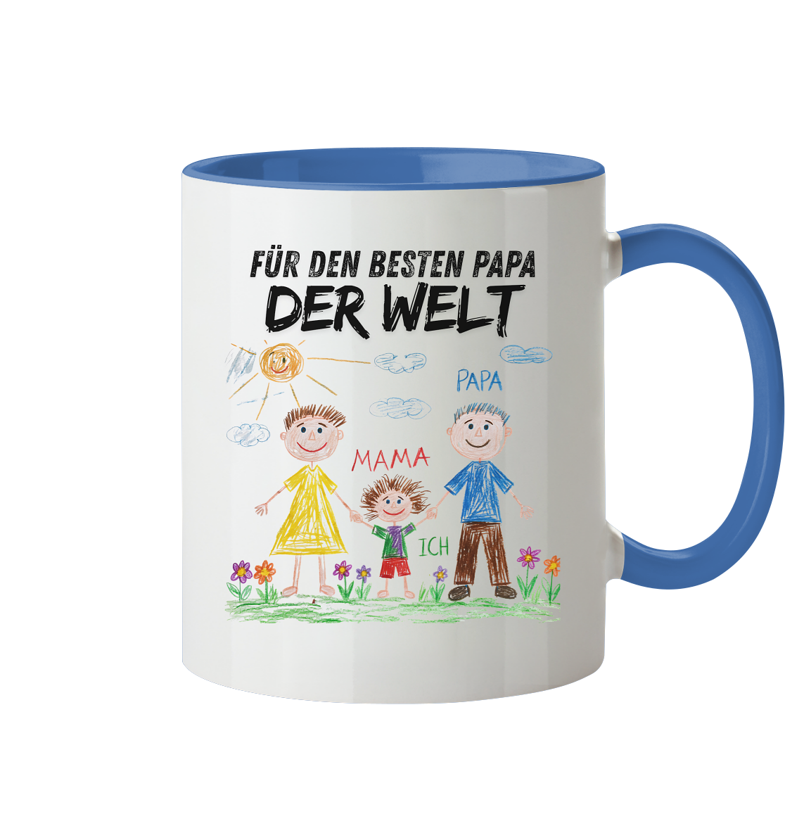 Kinderzeichnung Tasse - Zweifarbig
