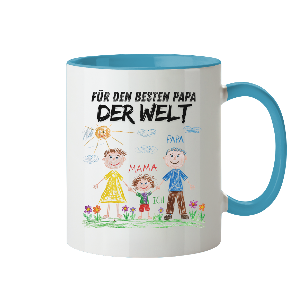 Kinderzeichnung Tasse - Zweifarbig
