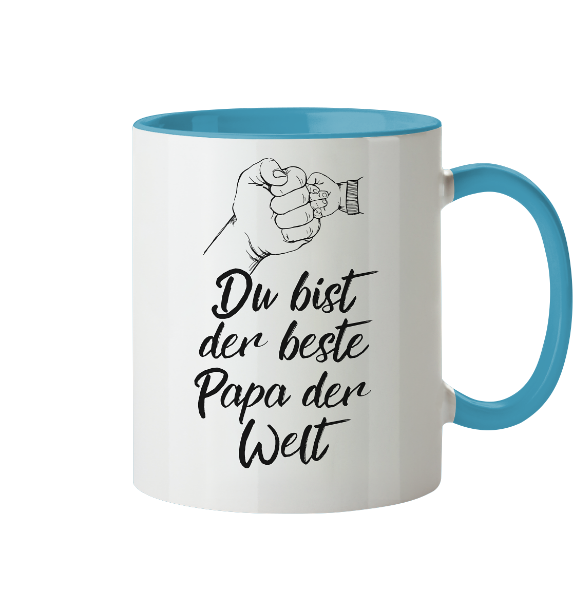 Bester Papa der Welt - Herzhenkel© zweifarbig