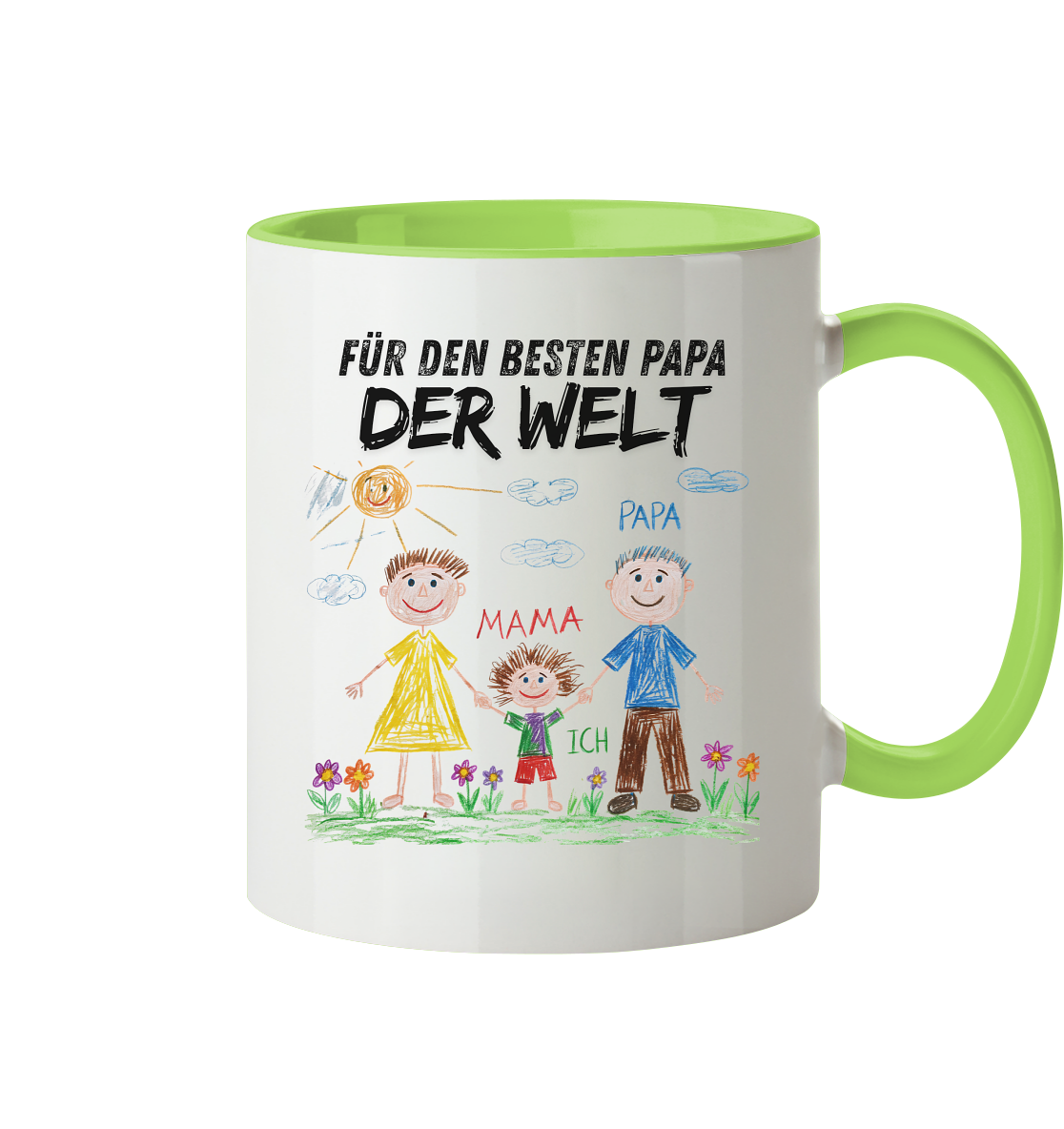 Kinderzeichnung Tasse - Zweifarbig