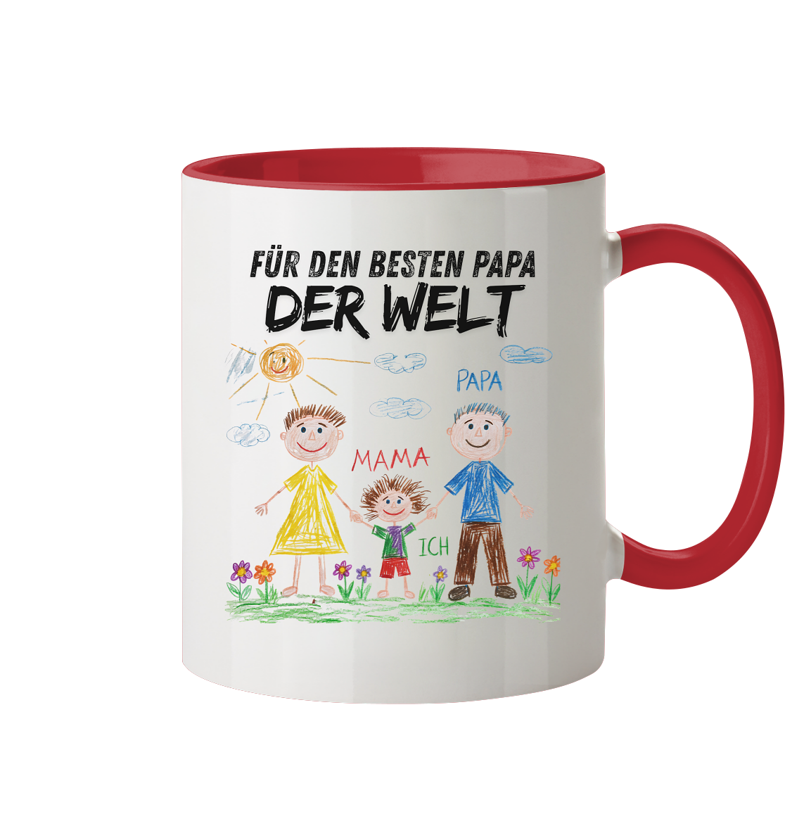 Kinderzeichnung Tasse - Zweifarbig