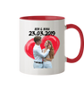 Herz Rot Tasse - zweifarbig  personalisiert by HerzHenkel