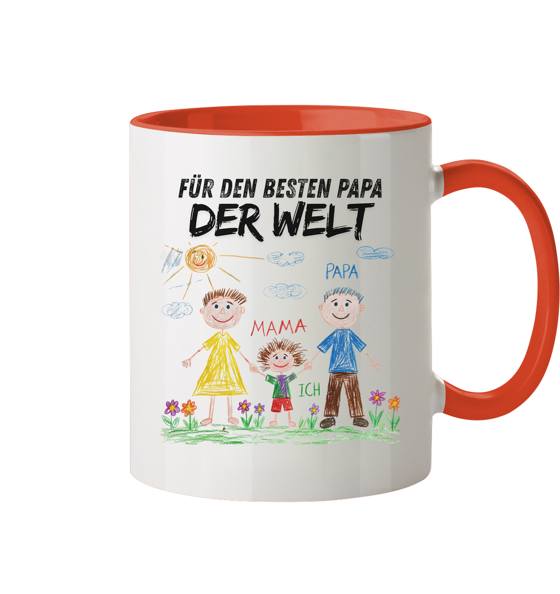 Kinderzeichnung Tasse - Zweifarbig