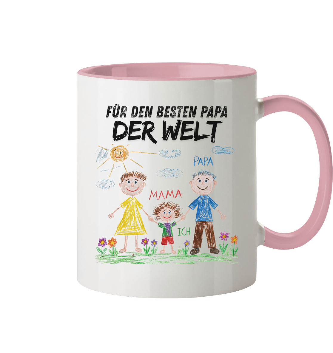 Kinderzeichnung Tasse - Zweifarbig