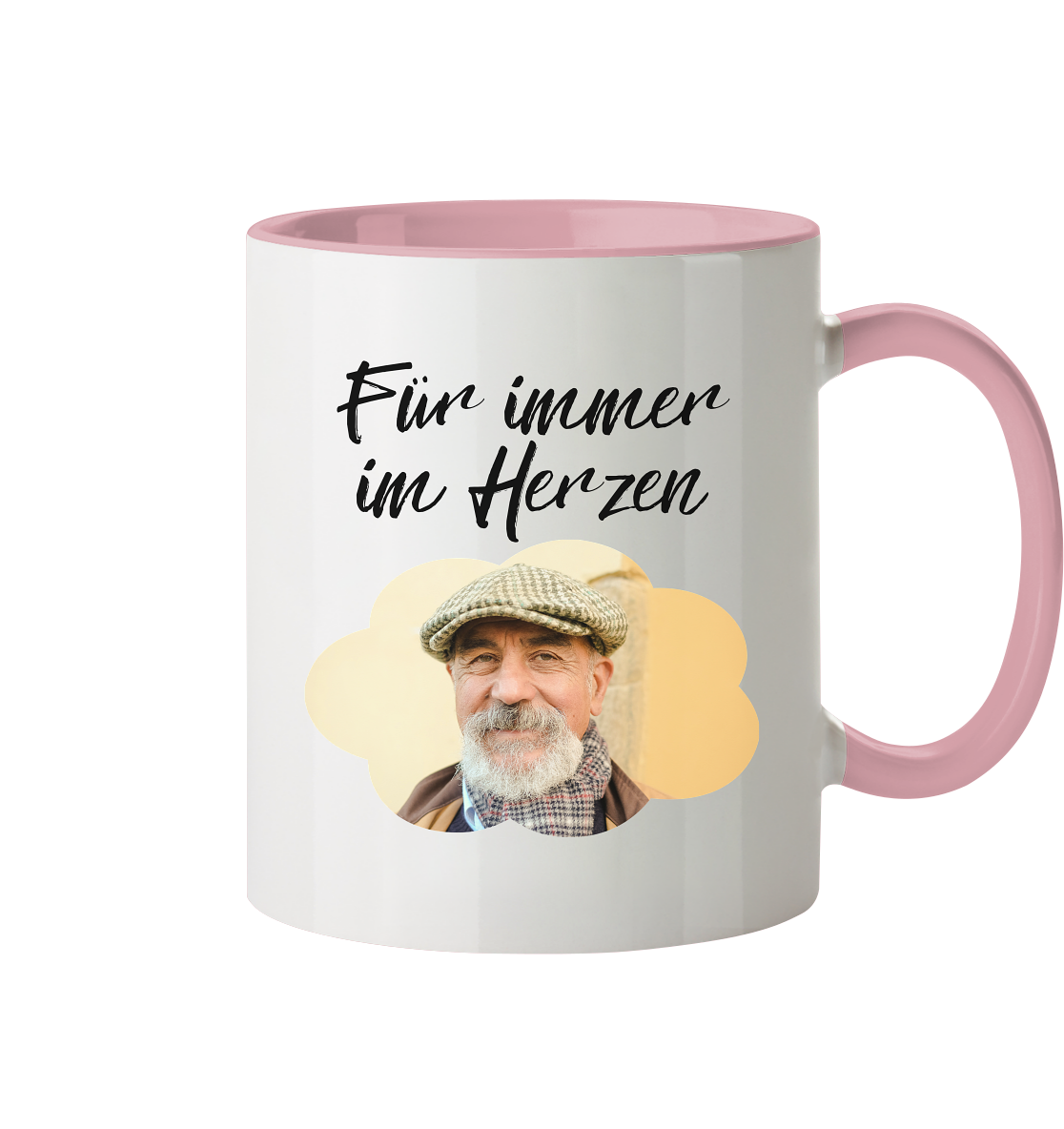 Für immer bei uns Tasse - zweifarbig Herzhenkel©