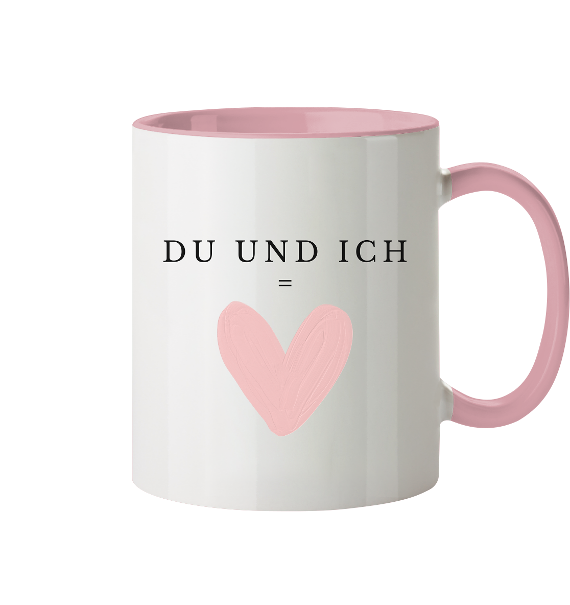 Du &  Ich Tasse - Herzhenkel© - Tasse zweifarbig