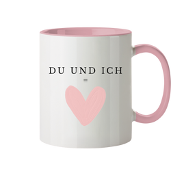 Du &  Ich Tasse - Herzhenkel© - Tasse zweifarbig