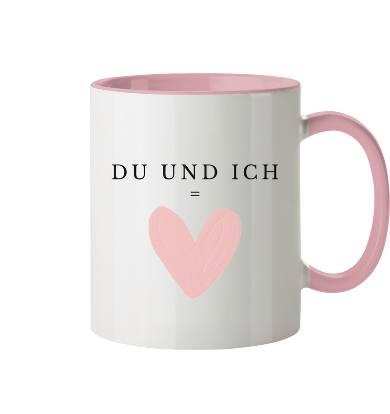 Du &  Ich Tasse - Herzhenkel© - Tasse zweifarbig