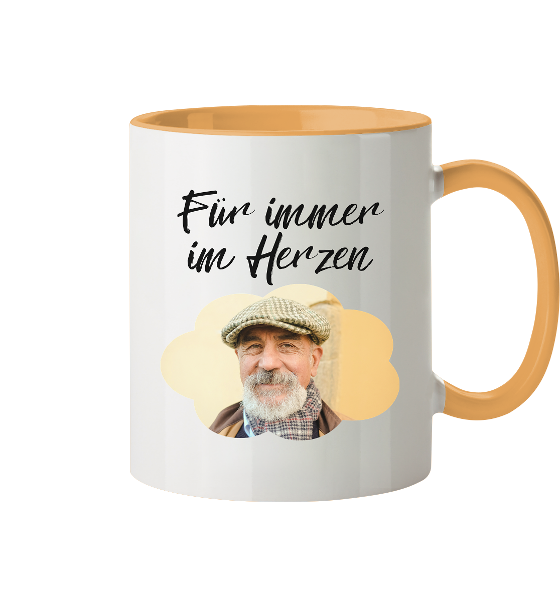 Für immer bei uns Tasse - zweifarbig Herzhenkel©