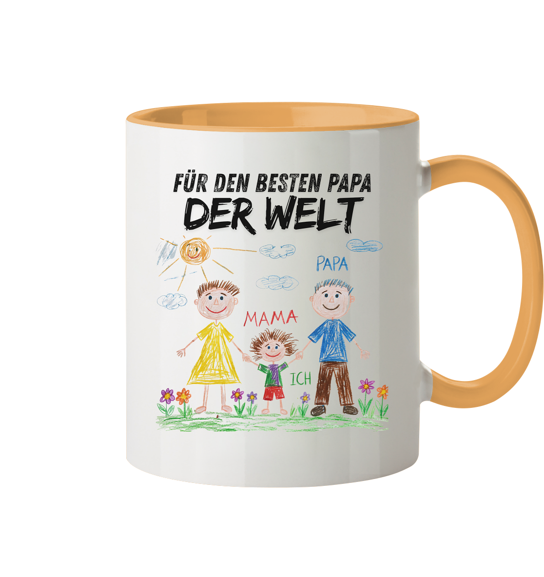 Kinderzeichnung Tasse - Zweifarbig